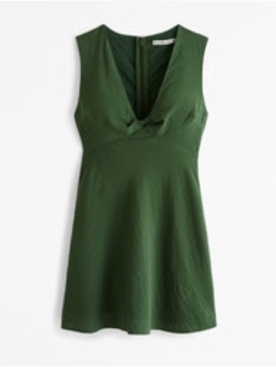 Abercrombie & Fitch Dresses & Skirts - Abercrombie & Fitch Forest Green Sleeveless V-Neck Dress